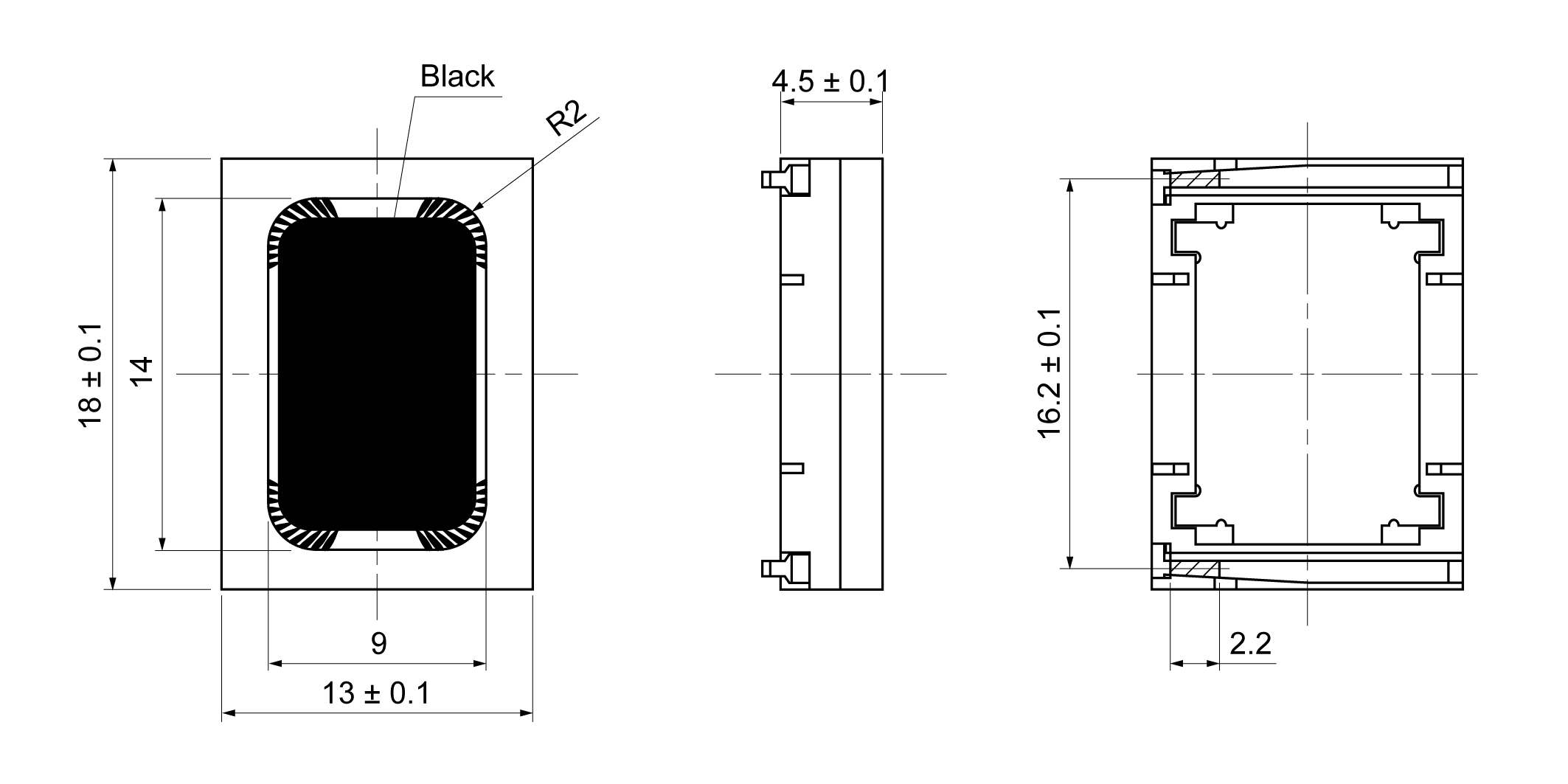 OSR1813EB-4.5TB0.7W8A-R Mechanical Drawing